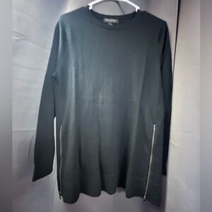Banana Republic Black Sweater with Zipper Detail